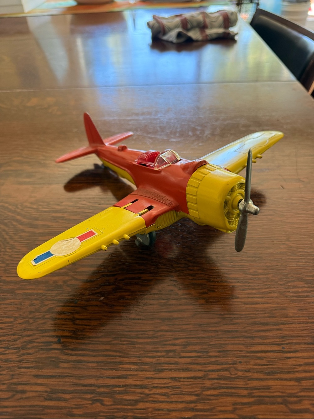 Hubley Vintage Cast Iron Toy Airplane
